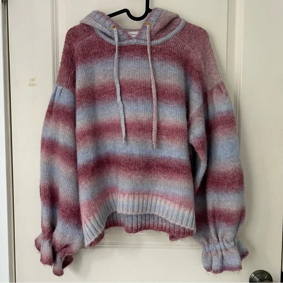 Something Navy Ombre Striped Hoodie in Blue Combo - Picture 6 of 9